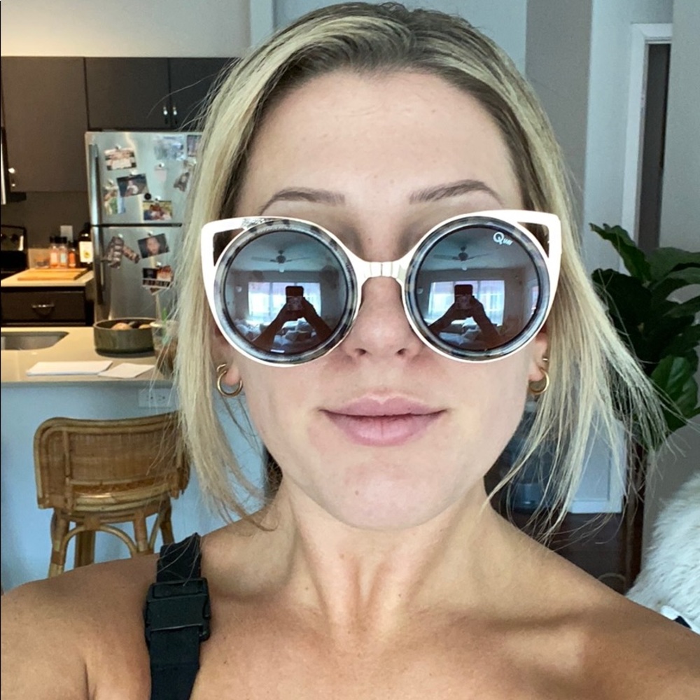 Quay Round Cat Eye Sunglasses